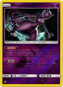 Mewtwo 75/214 SM Unbroken Bonds Reverse Holo Rare Pokemon Card TCG Near Mint Pack Fresh