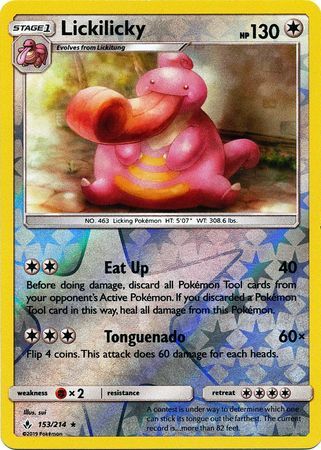 lickilicky pokemon card value Lickilicky 153/214 SM Unbroken Bonds Reverse Holo Rare Pokemon Card TC – Kawaii Collector