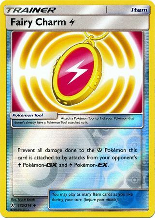 Fairy Charm (Lightning) 172/214 SM Unbroken Bonds Reverse Holo Uncommon Trainer Pokemon Card TCG