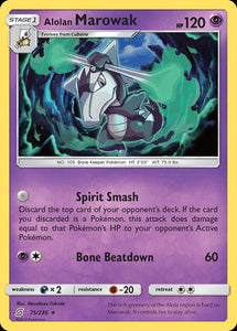 Alolan Marowak 75/236 SM Unified Minds Rare Pokemon Card TCG kawaii collector australia