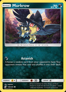 Murkrow 128/236 SM Unified Minds Common Pokemon Card TCG kawaii collector australia