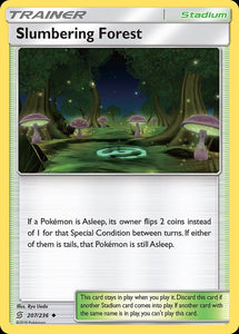 Slumbering Forest 207/236 SM Unified Minds Uncommon Trainer Pokemon Card TCG kawaii collector australia