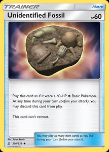 Unidentified Fossil 210/236 SM Unified Minds Uncommon Trainer Pokemon Card TCG kawaii collector australia
