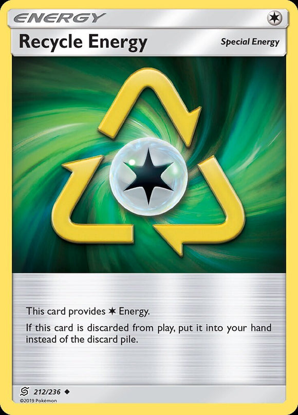 Recycle Energy 212/236 SM Unified Minds Uncommon Trainer Pokemon Card TCG kawaii collector australia