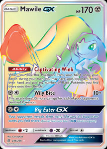 Mawile GX 246/236 SM Unified Minds Holo Rainbow Full Art Secret Hyper Rainbow Rare Pokemon Card TCG kawaii collector australia