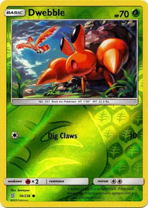 Dwebble 10/236 SM Unified Minds Reverse Holo Common Pokemon Card TCG kawaii collector australia