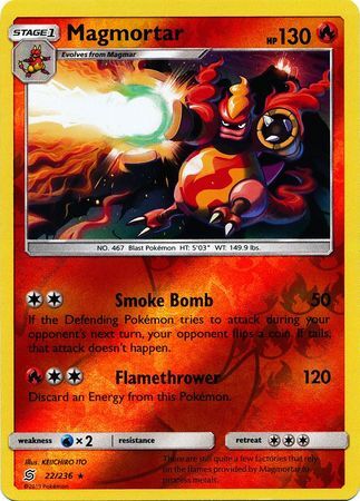 Magmortar 22/236 SM Unified Minds Reverse Holo Rare Pokemon Card TCG kawaii collector australia