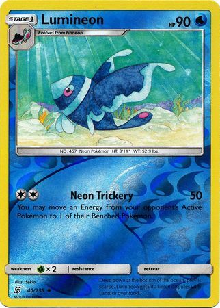 Lumineon 40/236 SM Unified Minds Reverse Holo Uncommon Pokemon Card TC – Kawaii Collector