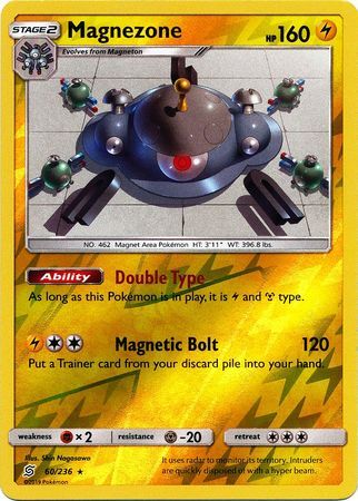 Magnezone 60/236 SM Unified Minds Reverse Holo Rare Pokemon Card TCG kawaii collector australia