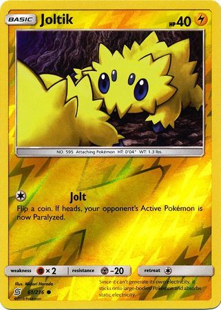 Joltik 61/236 SM Unified Minds Reverse Holo Common Pokemon Card TCG kawaii collector australia