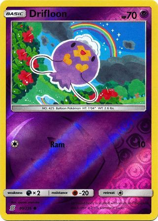 Drifloon 80/236 SM Unified Minds Reverse Holo Common Pokemon Card TCG kawaii collector australia
