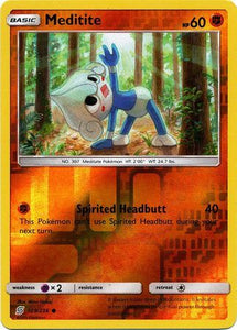 Meditite 109/236 SM Unified Minds Reverse Holo Common Pokemon Card TCG kawaii collector australia