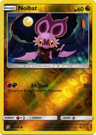 Noibat 158/236 SM Unified Minds Reverse Holo Common Pokemon Card TCG kawaii collector australia
