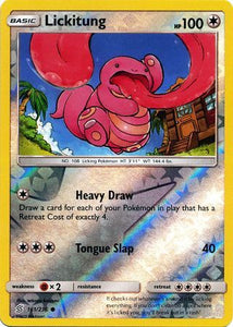 Lickitung 161/236 SM Unified Minds Reverse Holo Common Pokemon Card TCG kawaii collector australia