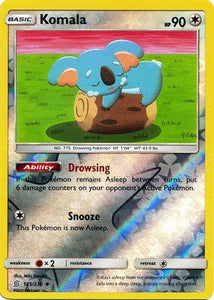 Komala 185/236 SM Unified Minds Reverse Holo Uncommon Pokemon Card TCG kawaii collector australia