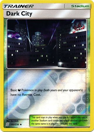 Dark City 193/236 SM Unified Minds Reverse Holo Uncommon Trainer Pokemon Card TCG kawaii collector australia