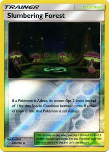 Slumbering Forest 207/236 SM Unified Minds Reverse Holo Uncommon Trainer Pokemon Card TCG kawaii collector australia